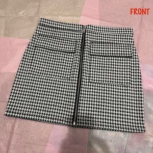 Forever 21 Black & White Houndstooth Skirt